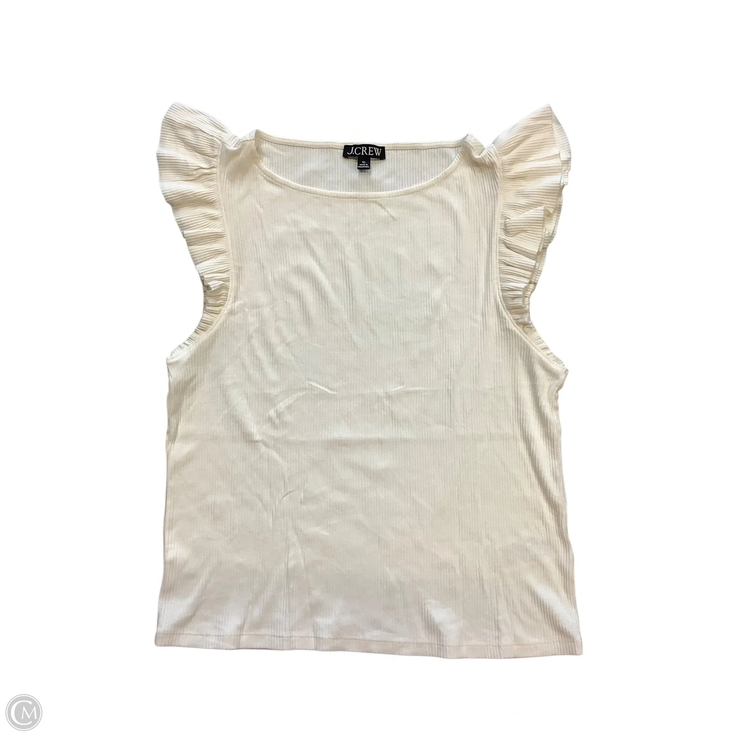 Top Sleeveless By J. Crew In Cream, Size: Xl