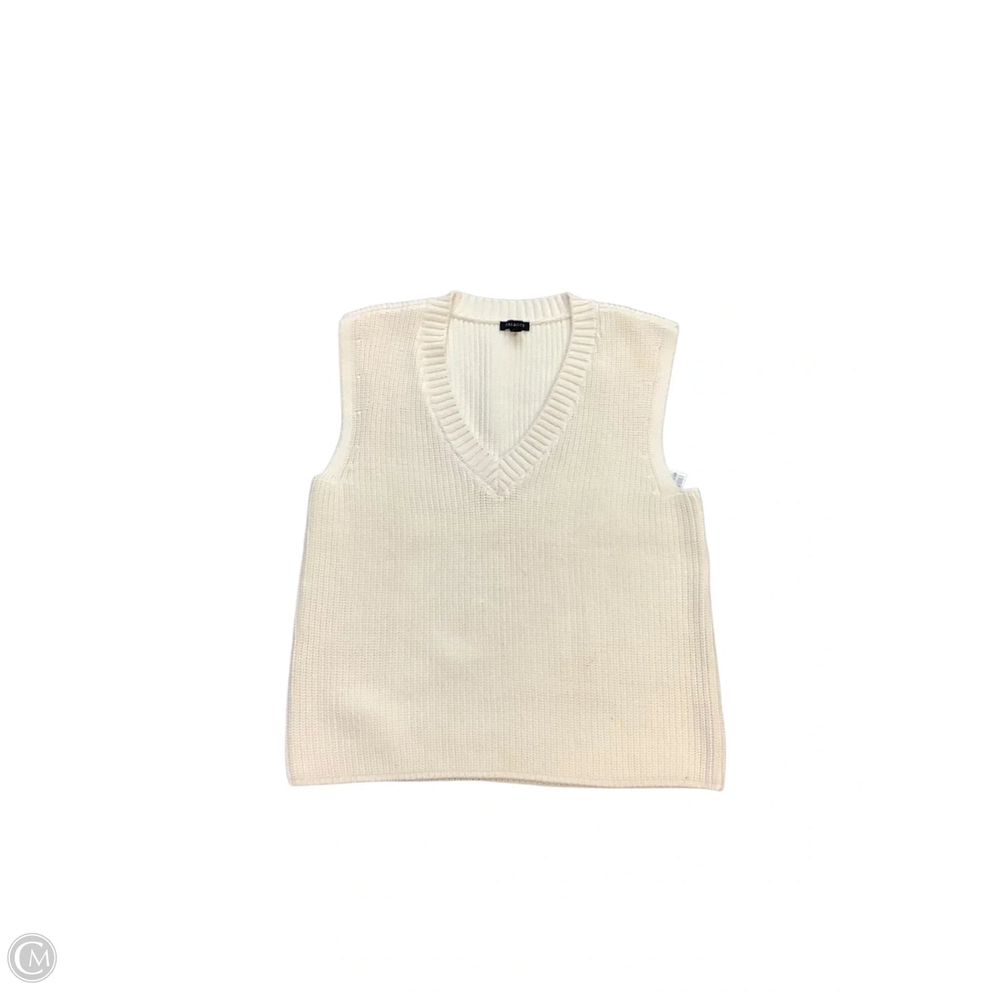 Vest Sweater By Talbots In Cream, Size: M