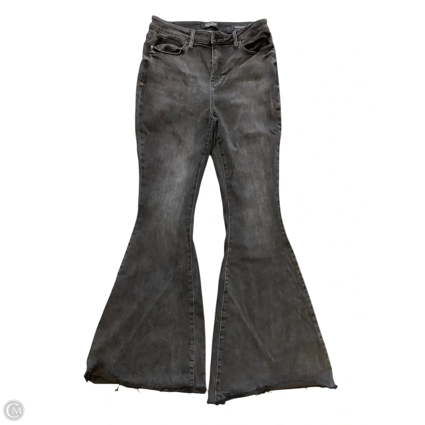 Jeans Flared By Judy Blue In Black Denim, Size: 8(9/29)