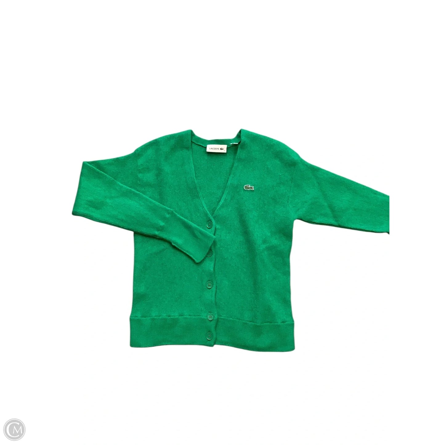 Sweater Cardigan By Lacoste In Green, Size: S