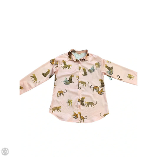 Blouse Long Sleeve By Mazik In Pink, Size: S
