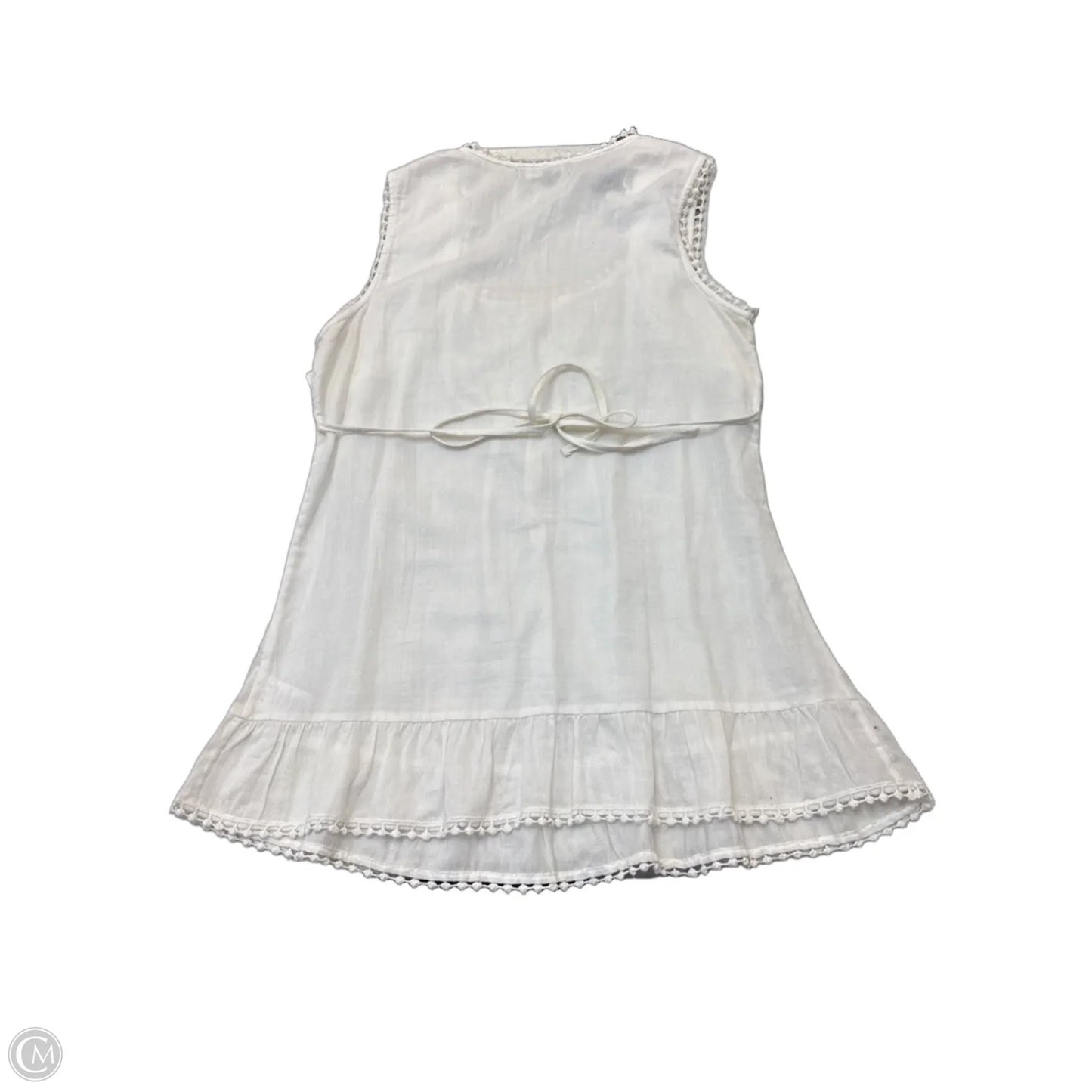 Top Sleeveless By Mm Couture In White, Size: L