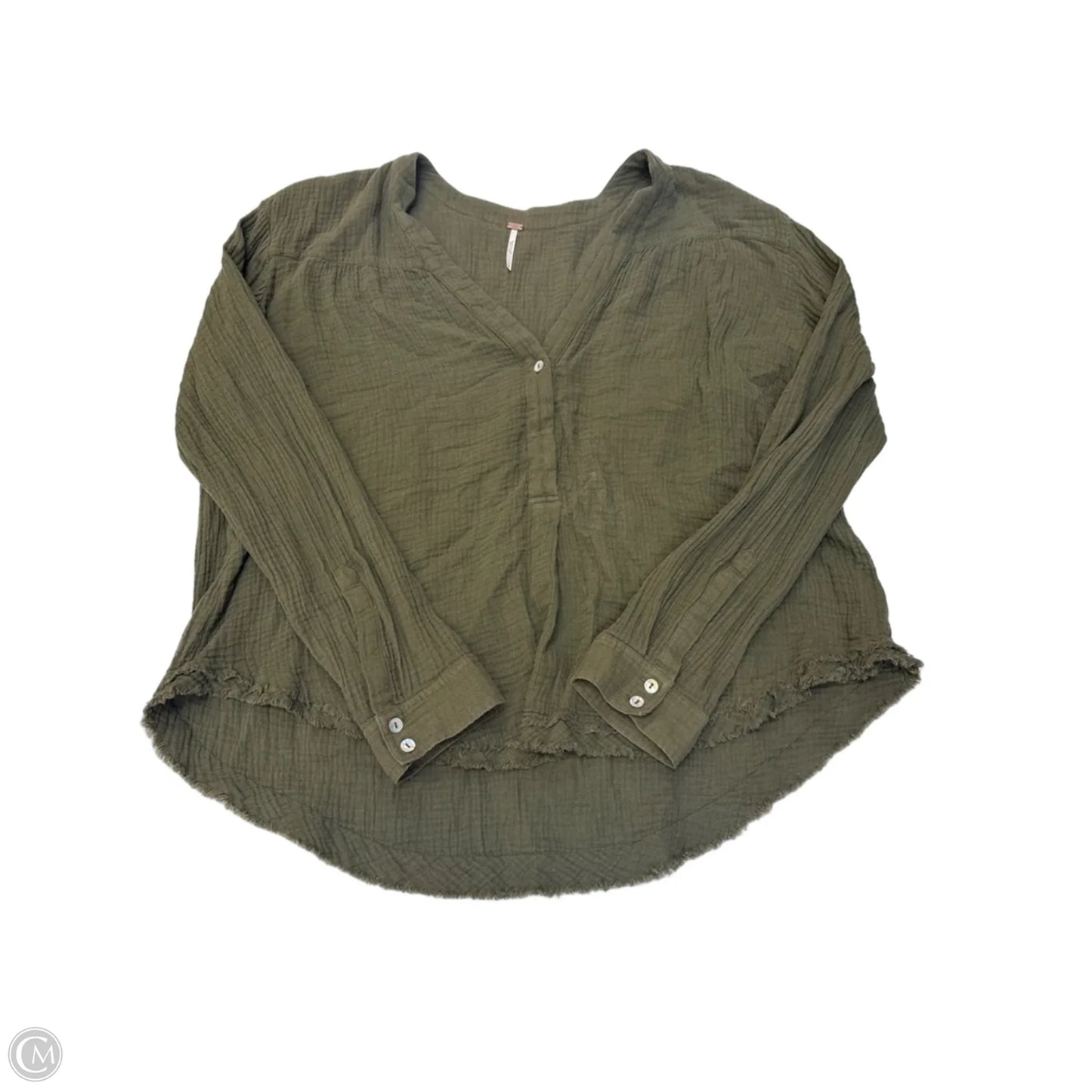 Top Long Sleeve By Free People In Green, Size: L