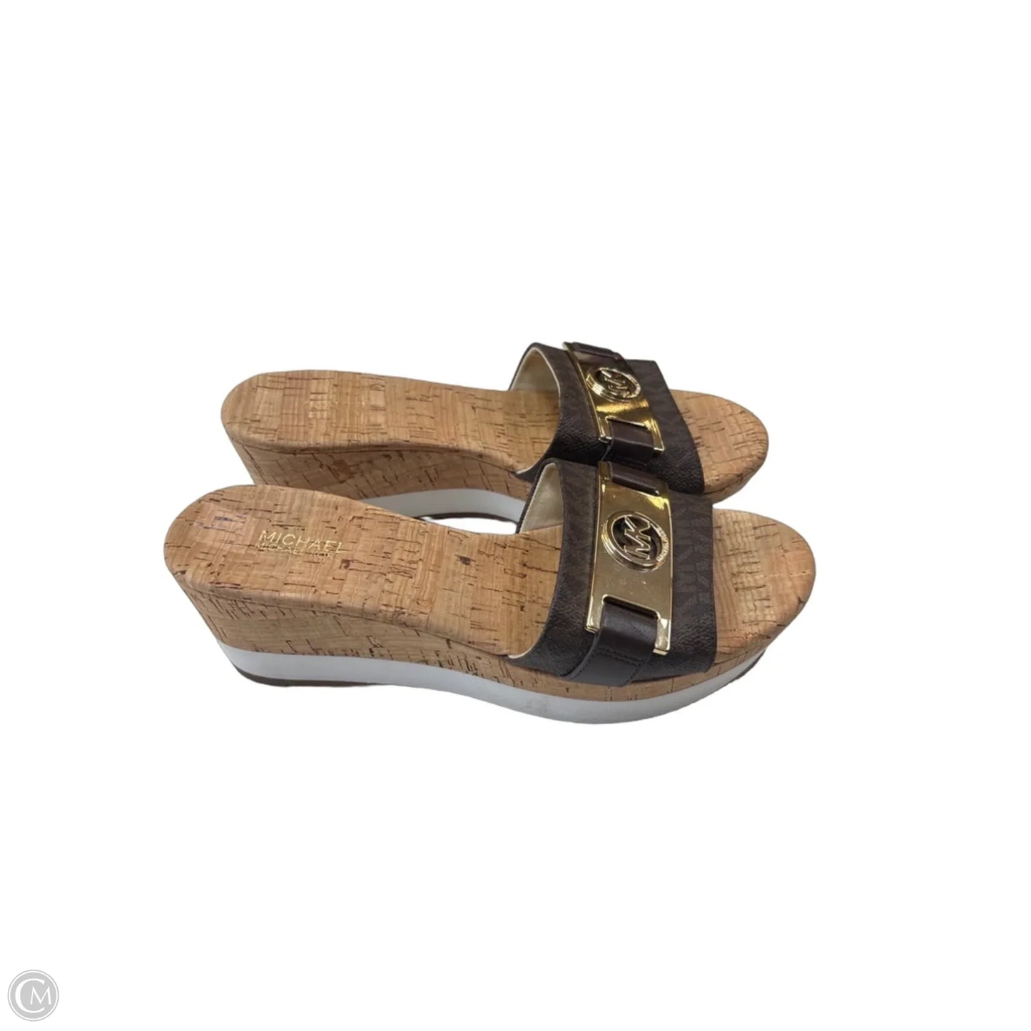 Sandals Flats By Michael By Michael Kors In Brown, Size: 7.5
