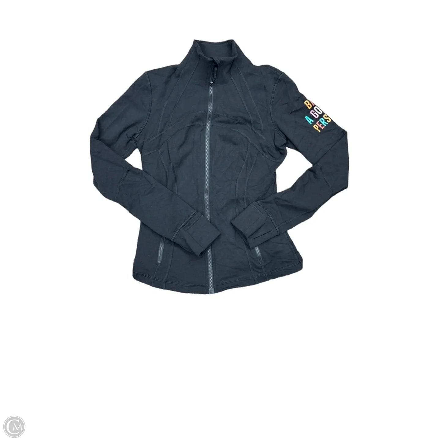 Athletic Jacket By Lululemon In Black, Size: 6