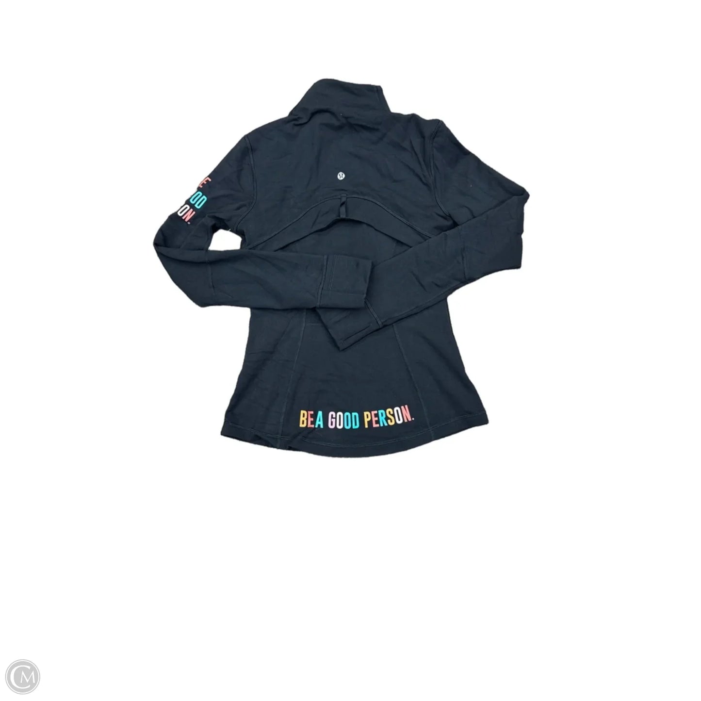 Athletic Jacket By Lululemon In Black, Size: 6