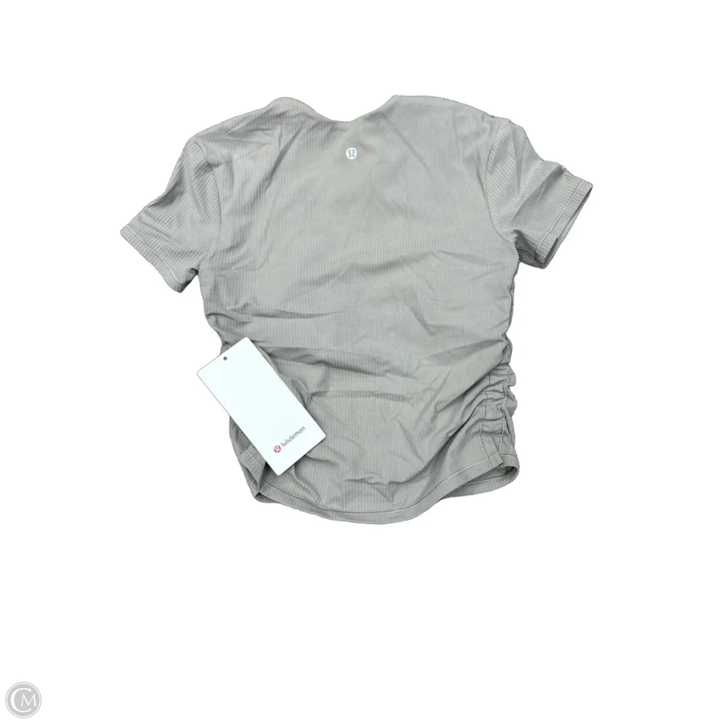 Athletic Top Short Sleeve By Lululemon In Taupe, Size: 6