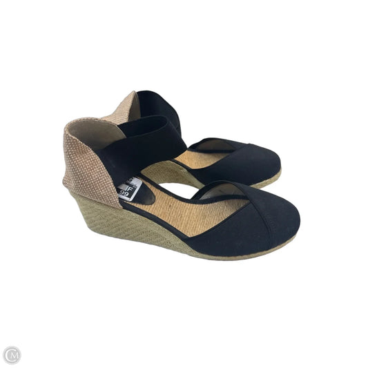 Sandals Heels Wedge By Lauren By Ralph Lauren In Black, Size: 7