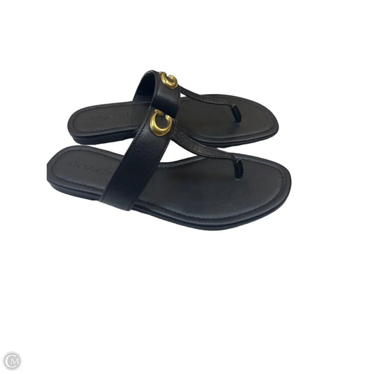 Sandals Designer By Coach In Black, Size: 7.5