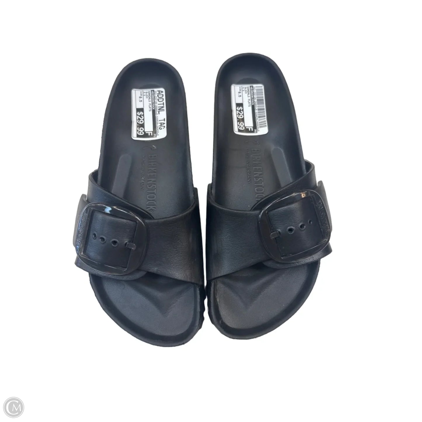 Sandals Flats By Birkenstock In Black, Size: 6.5