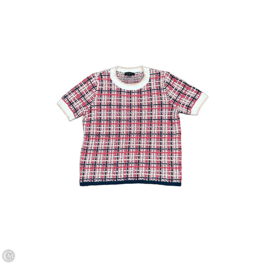 Sweater Short Sleeve By Ann Taylor In Blue & Pink, Size: M