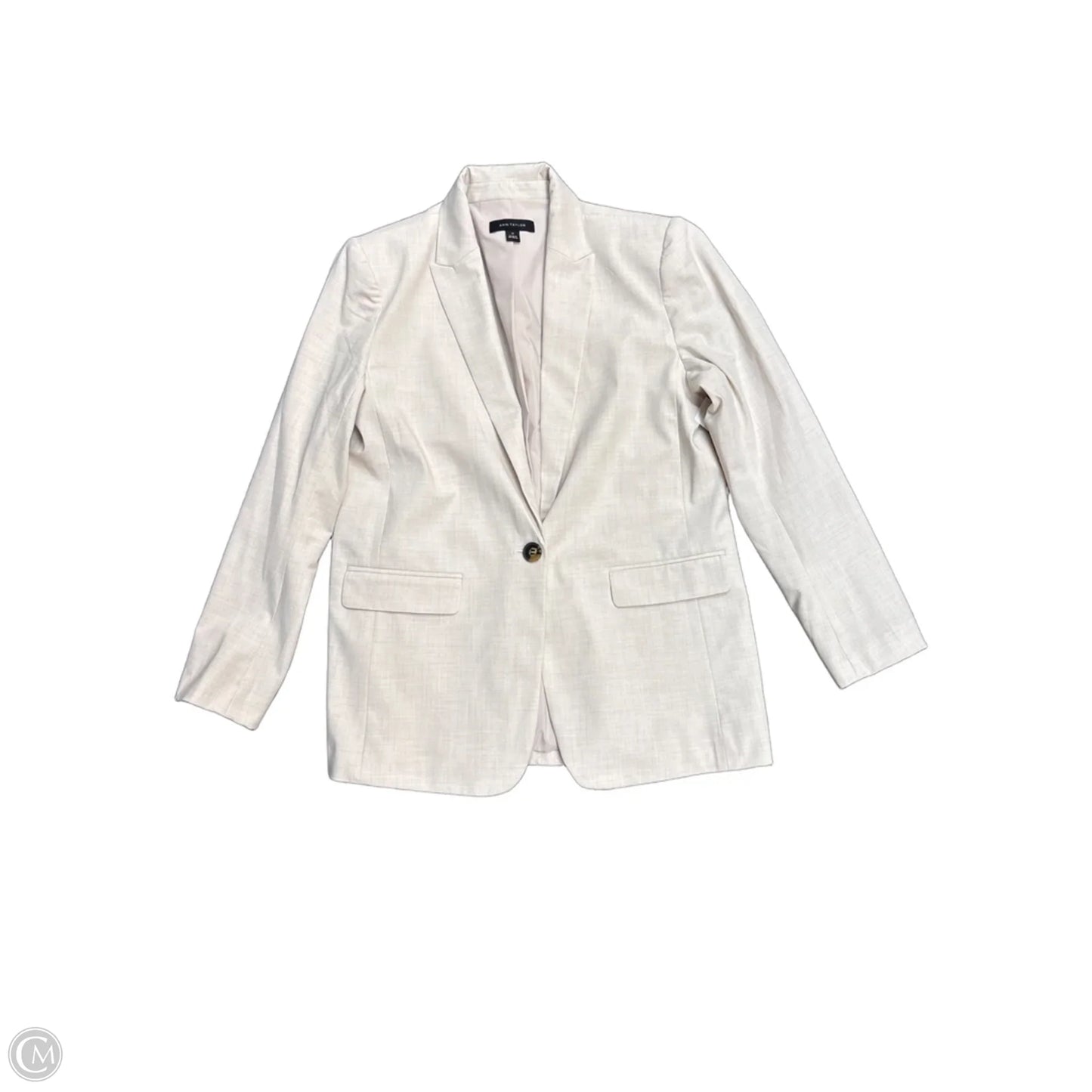 Blazer By Ann Taylor In Cream, Size: 4p
