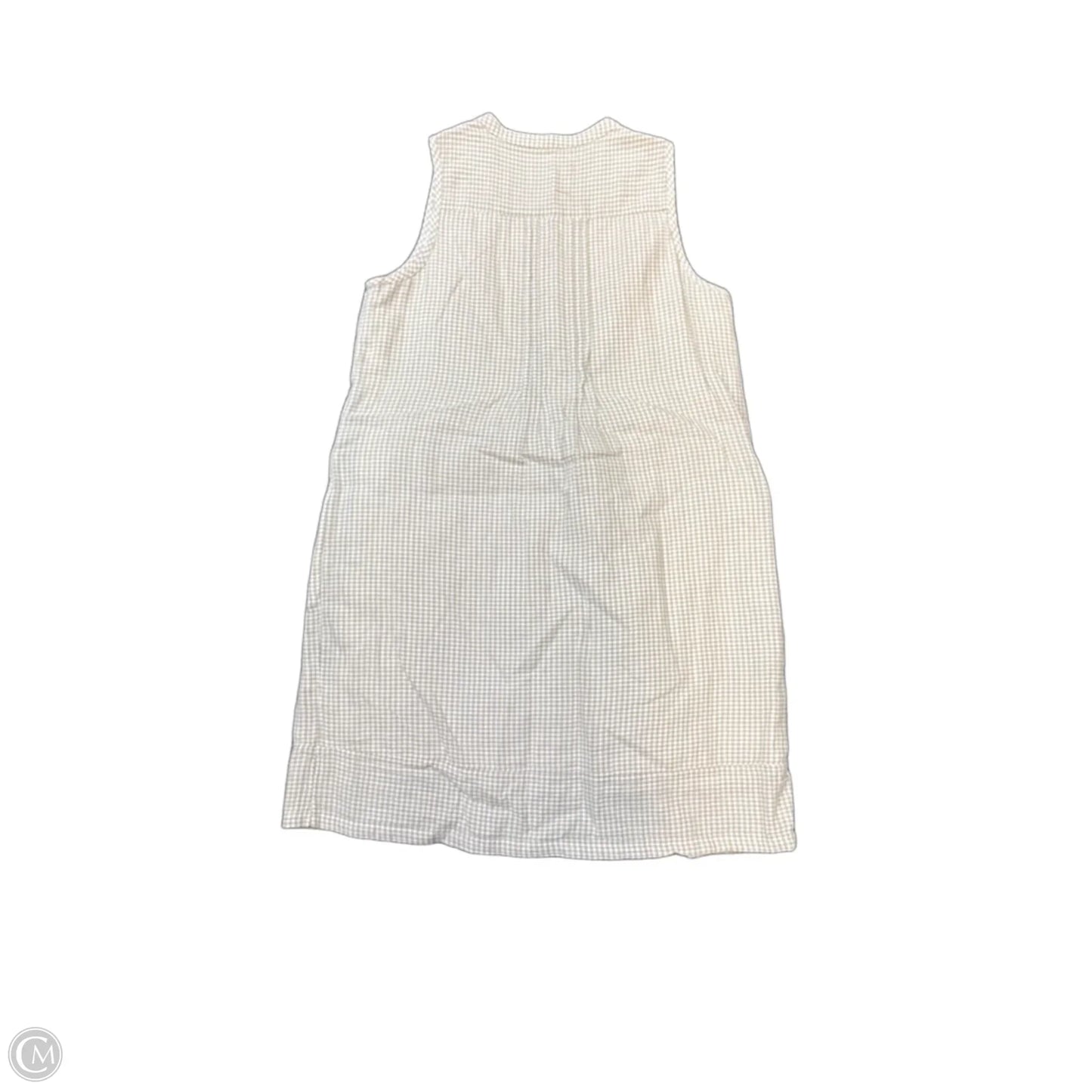 Dress Casual Short By Quince In Tan & White, Size: M