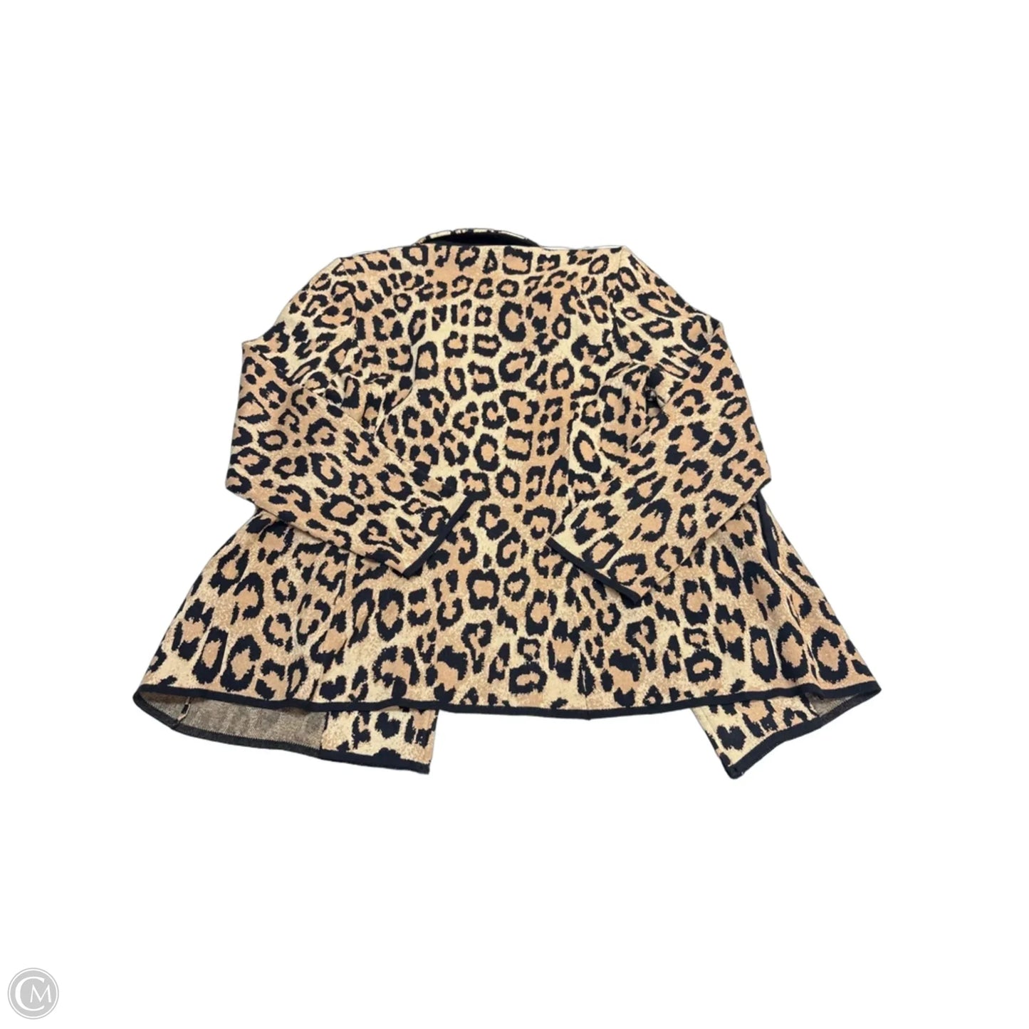 Sweater Cardigan By Chicos In Animal Print, Size: L
