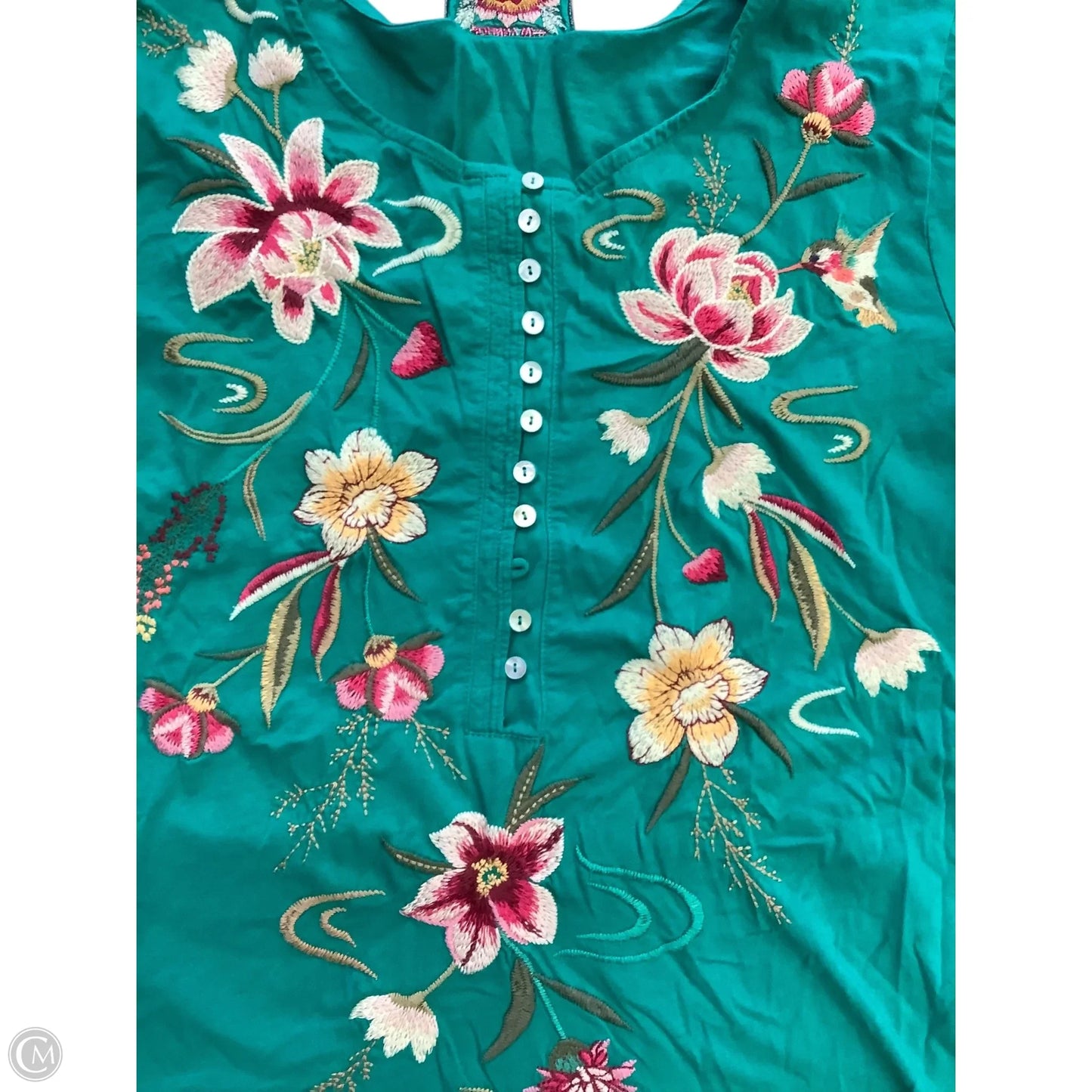 Blouse Long Sleeve By Johnny Was In Multi-colored, Size: M