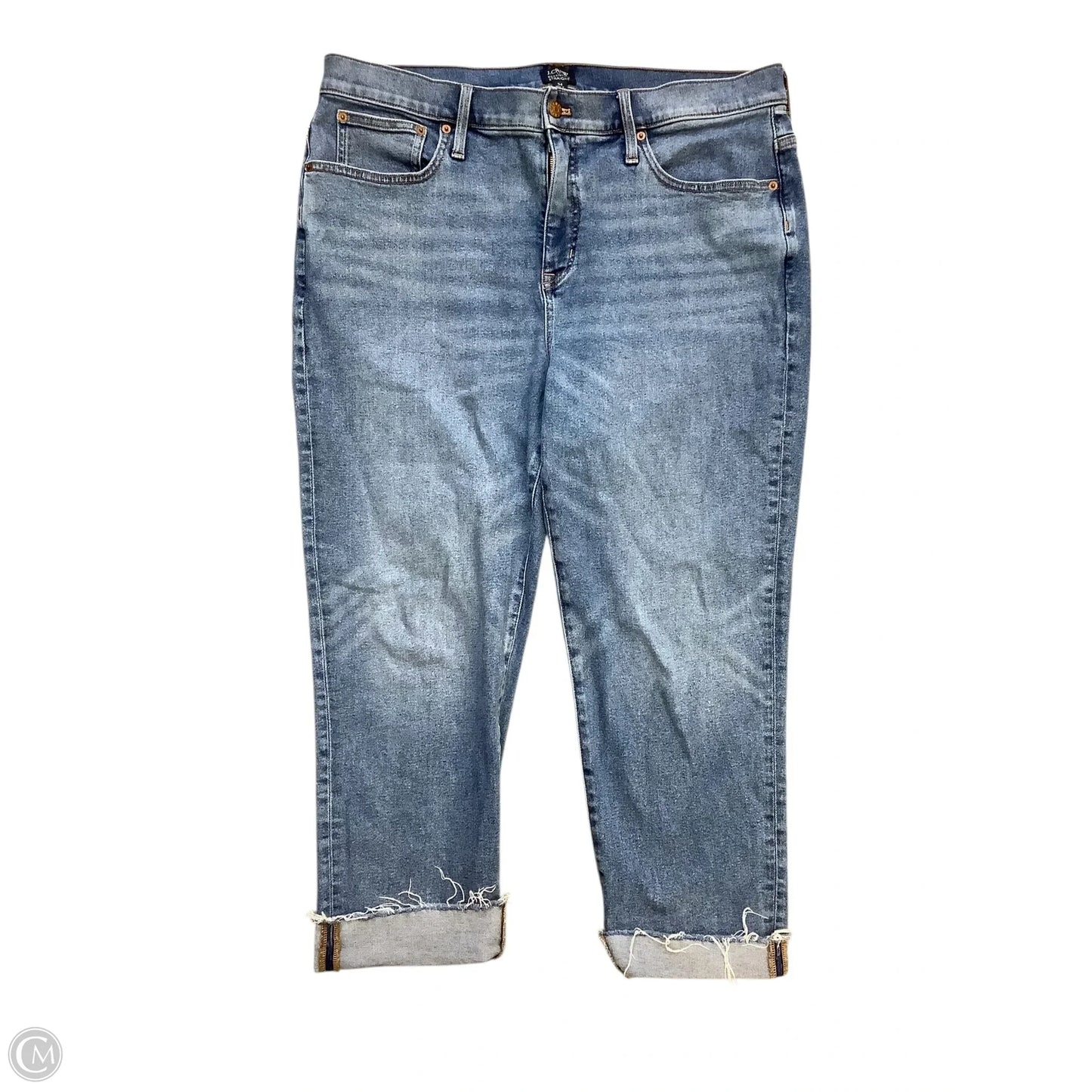 Jeans Cropped By J. Crew In Blue Denim, Size: 18