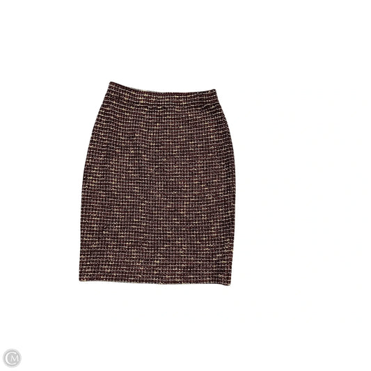 Skirt Designer By St John Collection In Black & Gold, Size: 4