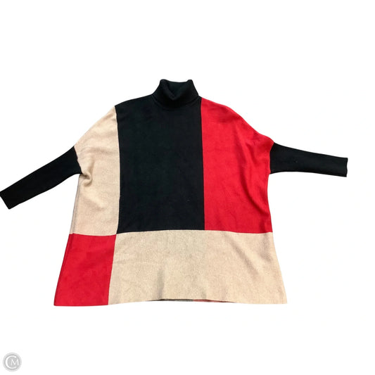 Sweater By Chicos In Black & Red, Size: S