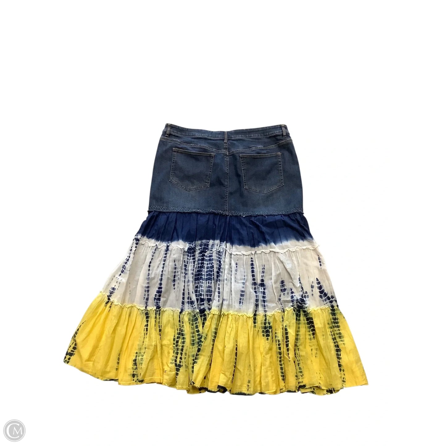 Skirt Maxi By Cmb In Blue & White, Size: Xl