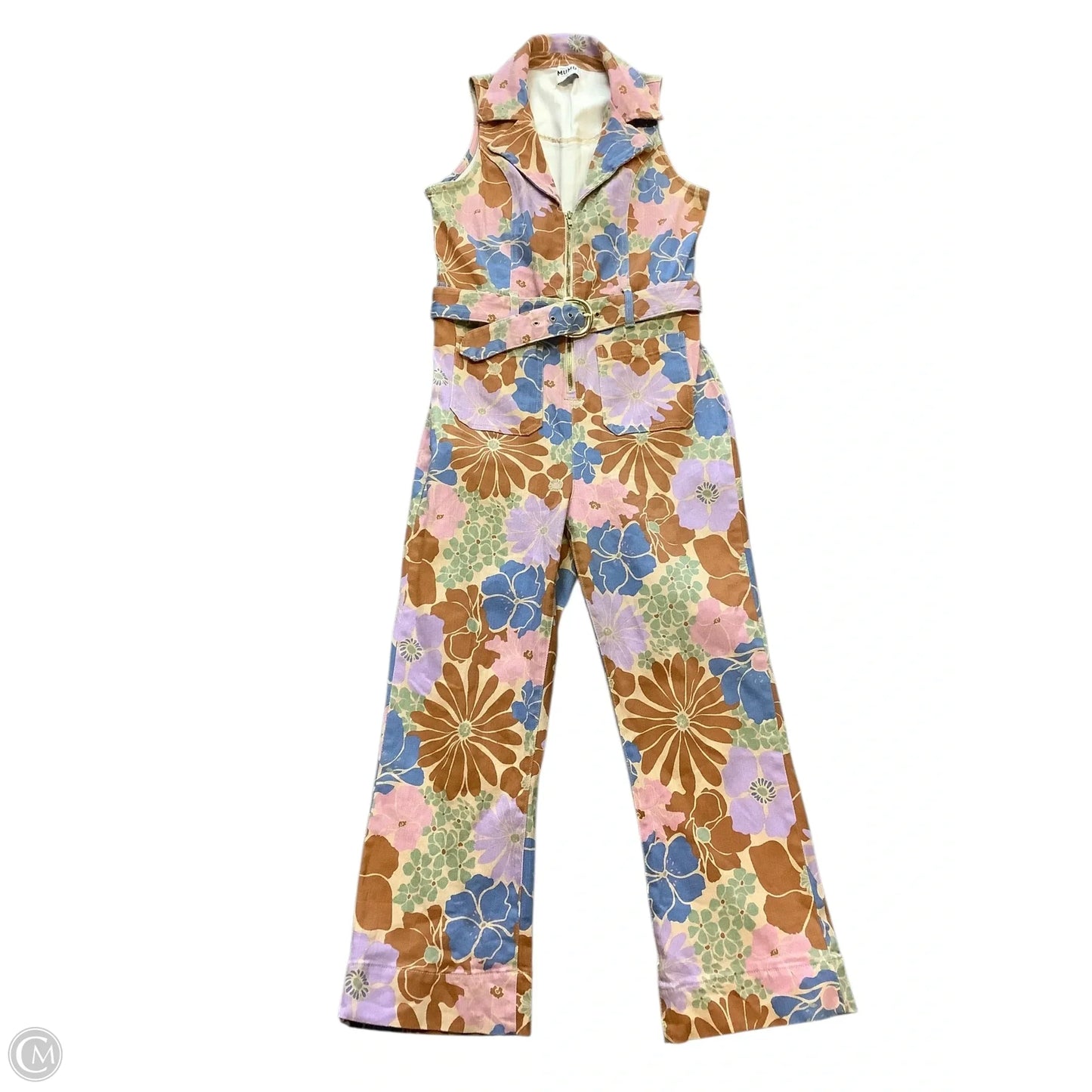 Jumpsuit By Mumu In Brown & Pink, Size: Xl