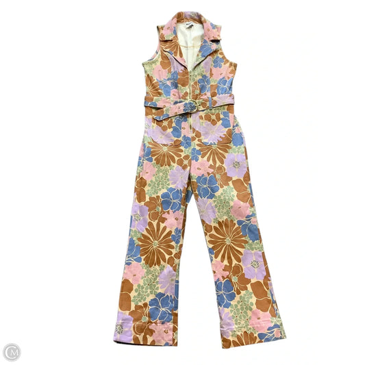 Jumpsuit By Mumu In Brown & Pink, Size: Xl
