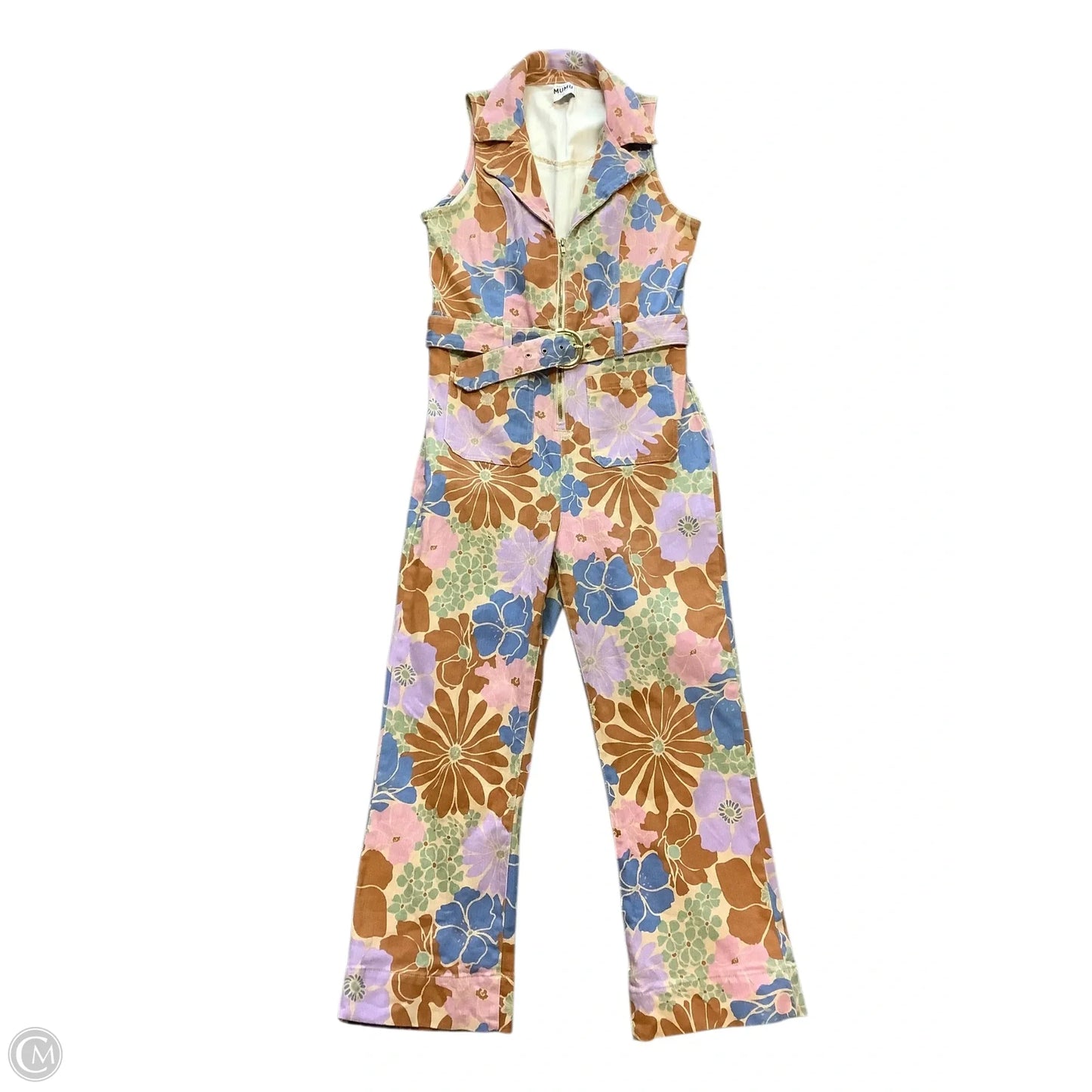 Jumpsuit By Mumu In Brown & Pink, Size: Xl