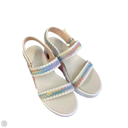 Sandals Heels Platform By Chinese Laundry In Pink & White, Size: 10