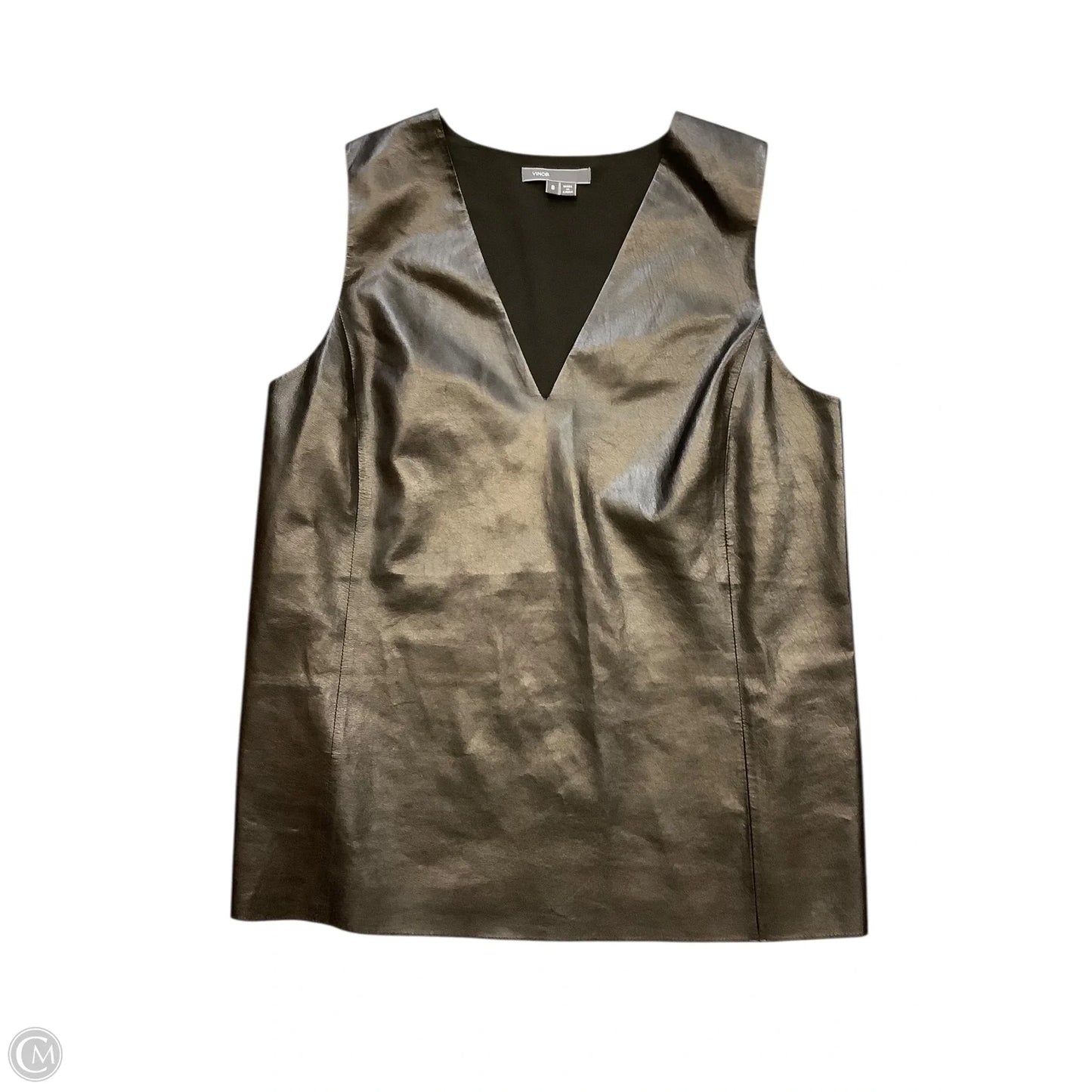 Blouse Sleeveless By Vince In Black, Size: 8