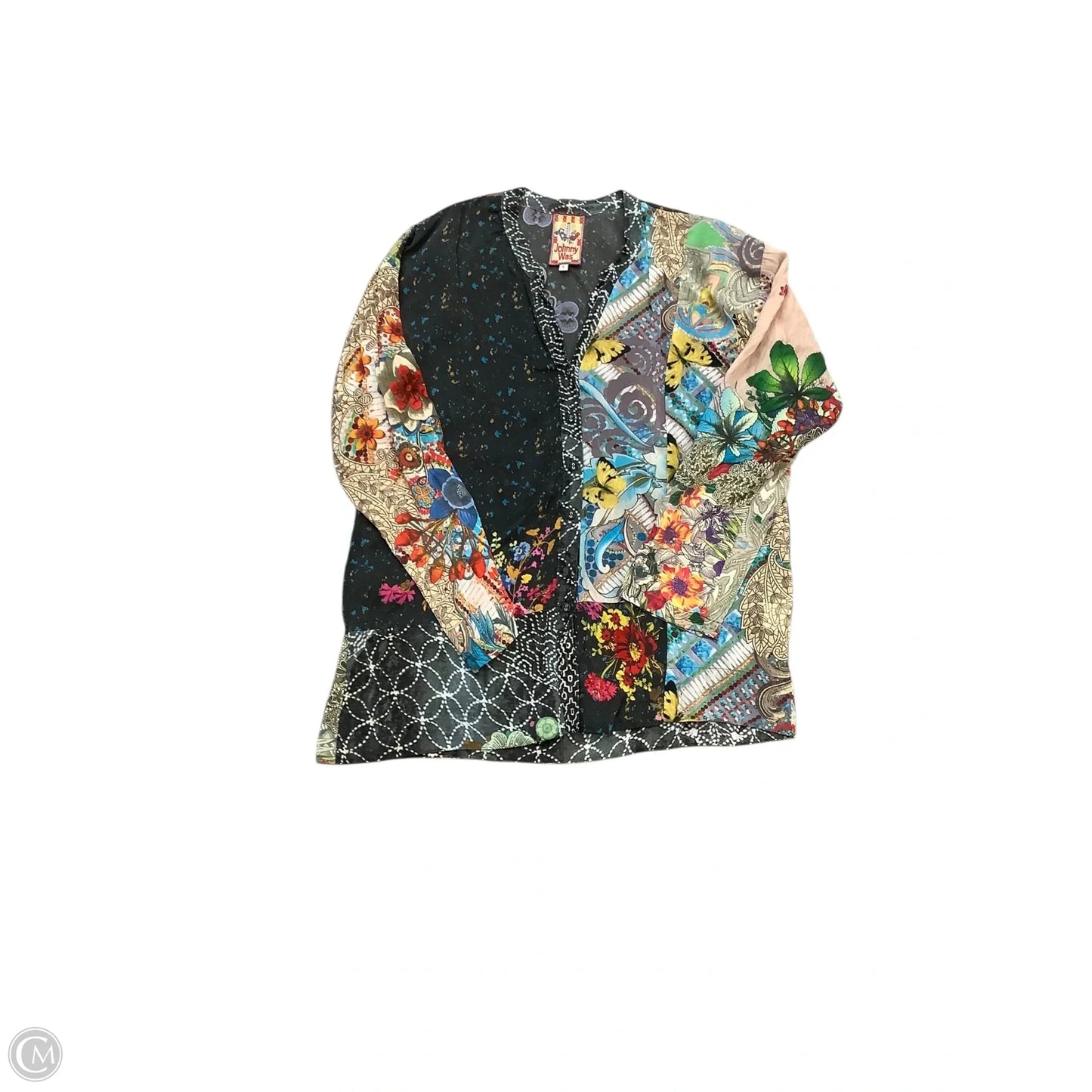 Blouse Long Sleeve By Johnny Was In Multi-colored, Size: S