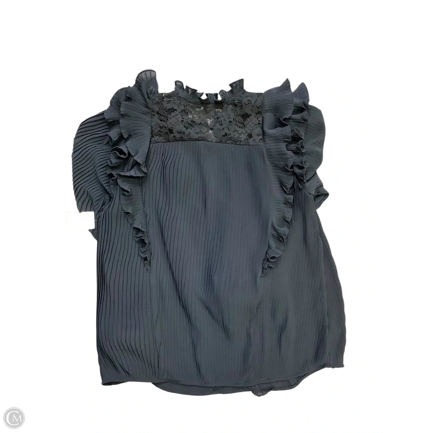 Blouse Long Sleeve By Anthropologie In Black/Navy, Size: Xs