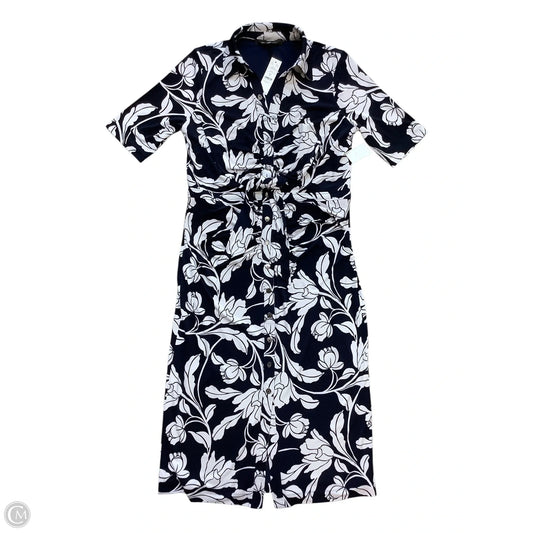 Dress Work By White House Black Market In Blue & White, Size: 12