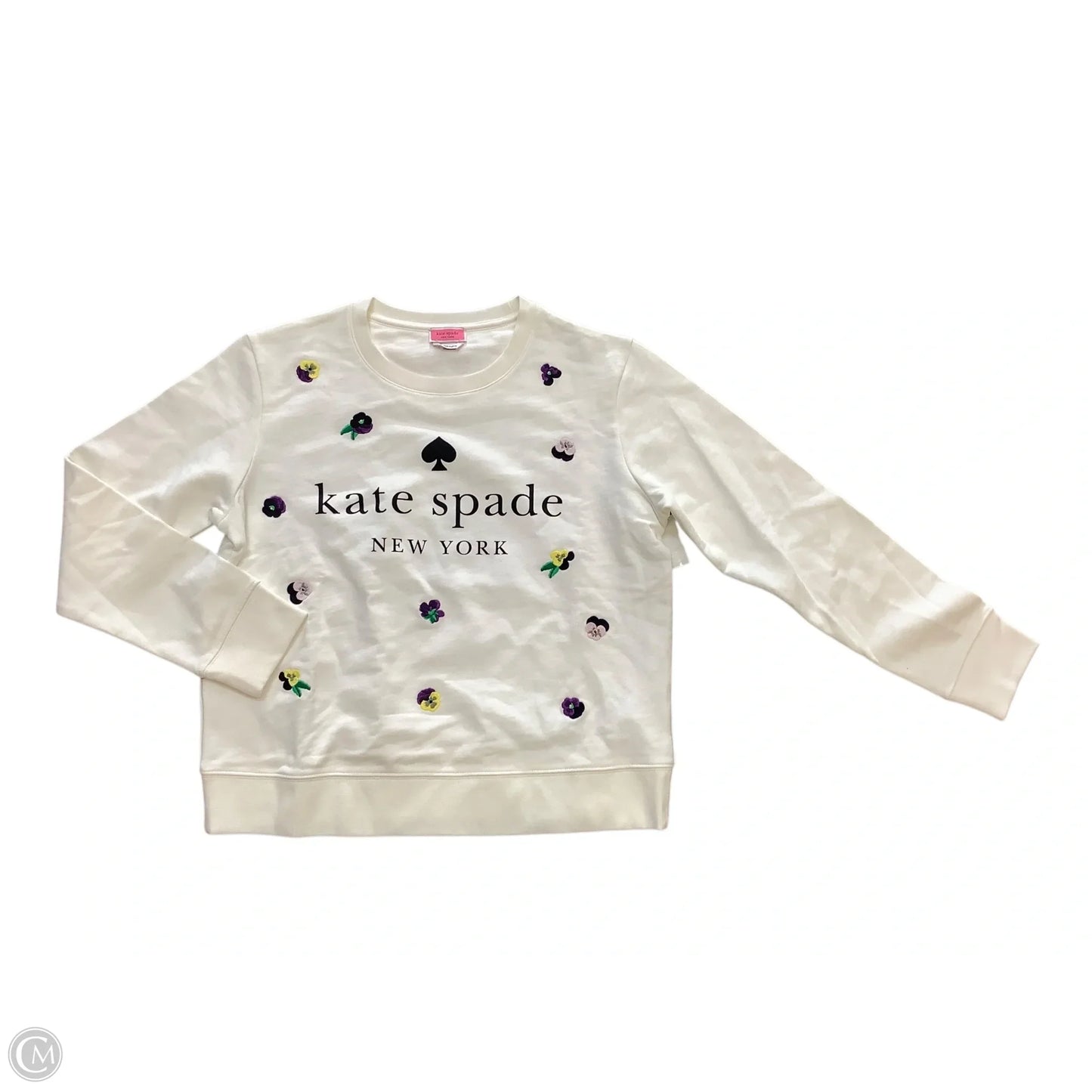 Sweatshirt Designer By Kate Spade In White, Size: M