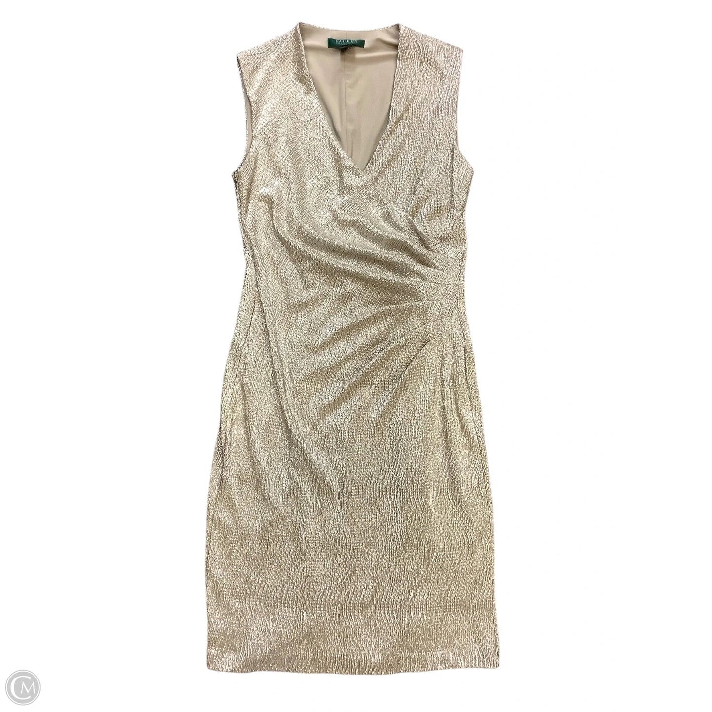 Dress Party Short By Lauren By Ralph Lauren In Gold, Size: 6