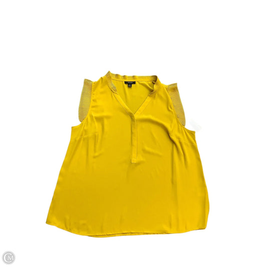Top Sleeveless By Alfani In Yellow, Size: 1x