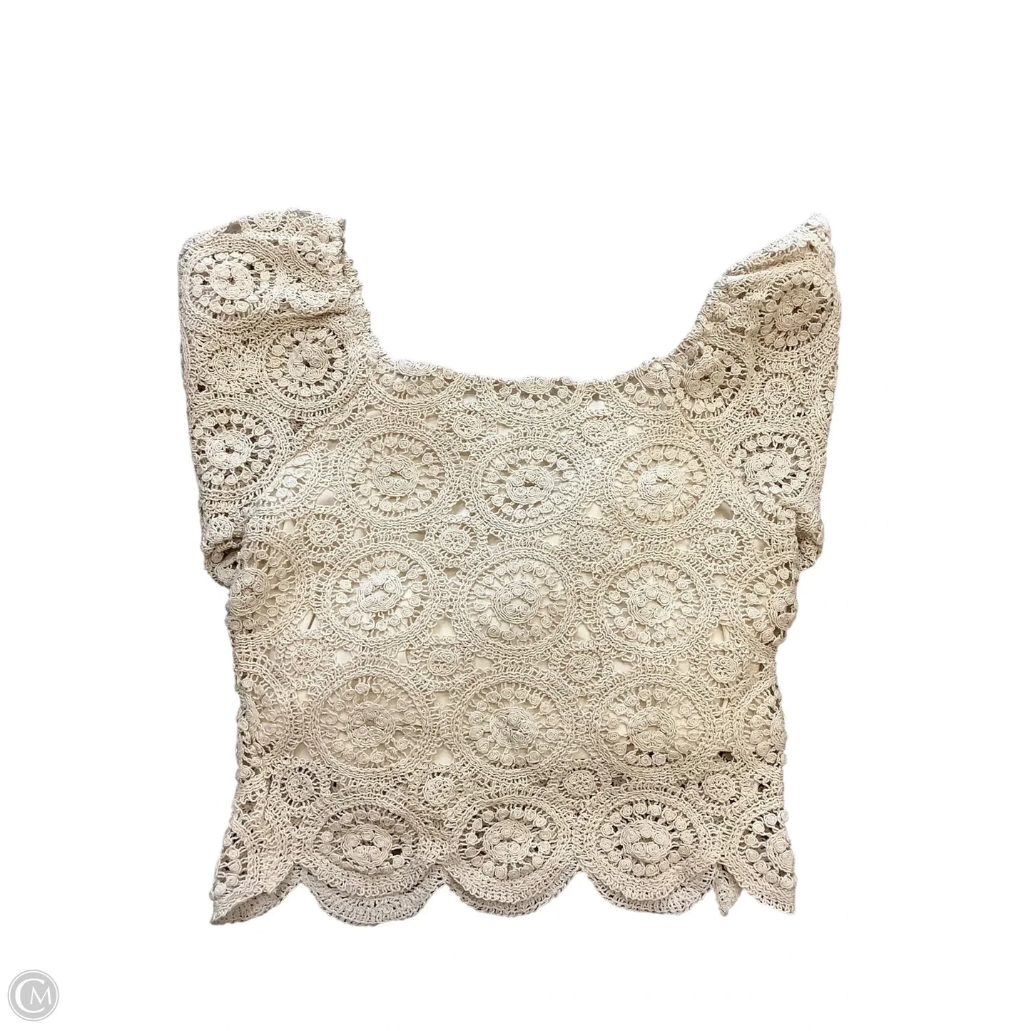 Top Long Sleeve By Flying Tomato In Cream, Size: L