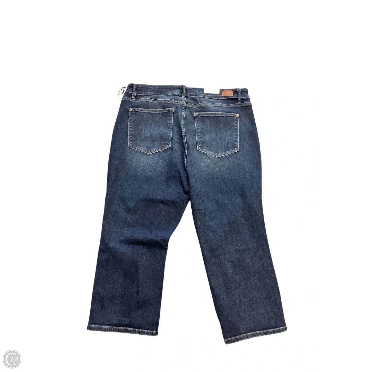 Jeans Cropped By Judy Blue In Blue Denim, Size: 22