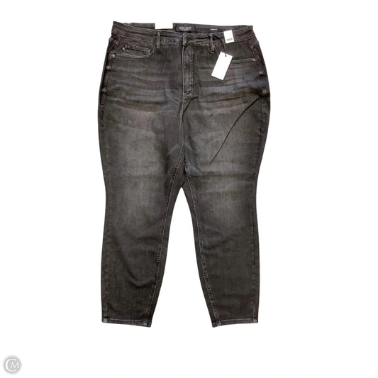 Jeans Skinny By Judy Blue In Black Denim, Size: 22W