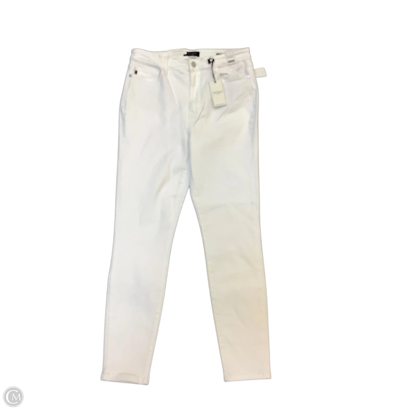 Jeans Skinny By Judy Blue In White, Size: 14