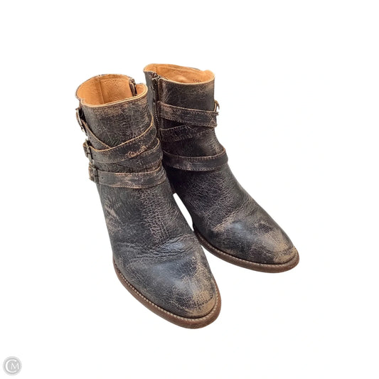 Boots Ankle Heels By Bed Stu In Black, Size: 10
