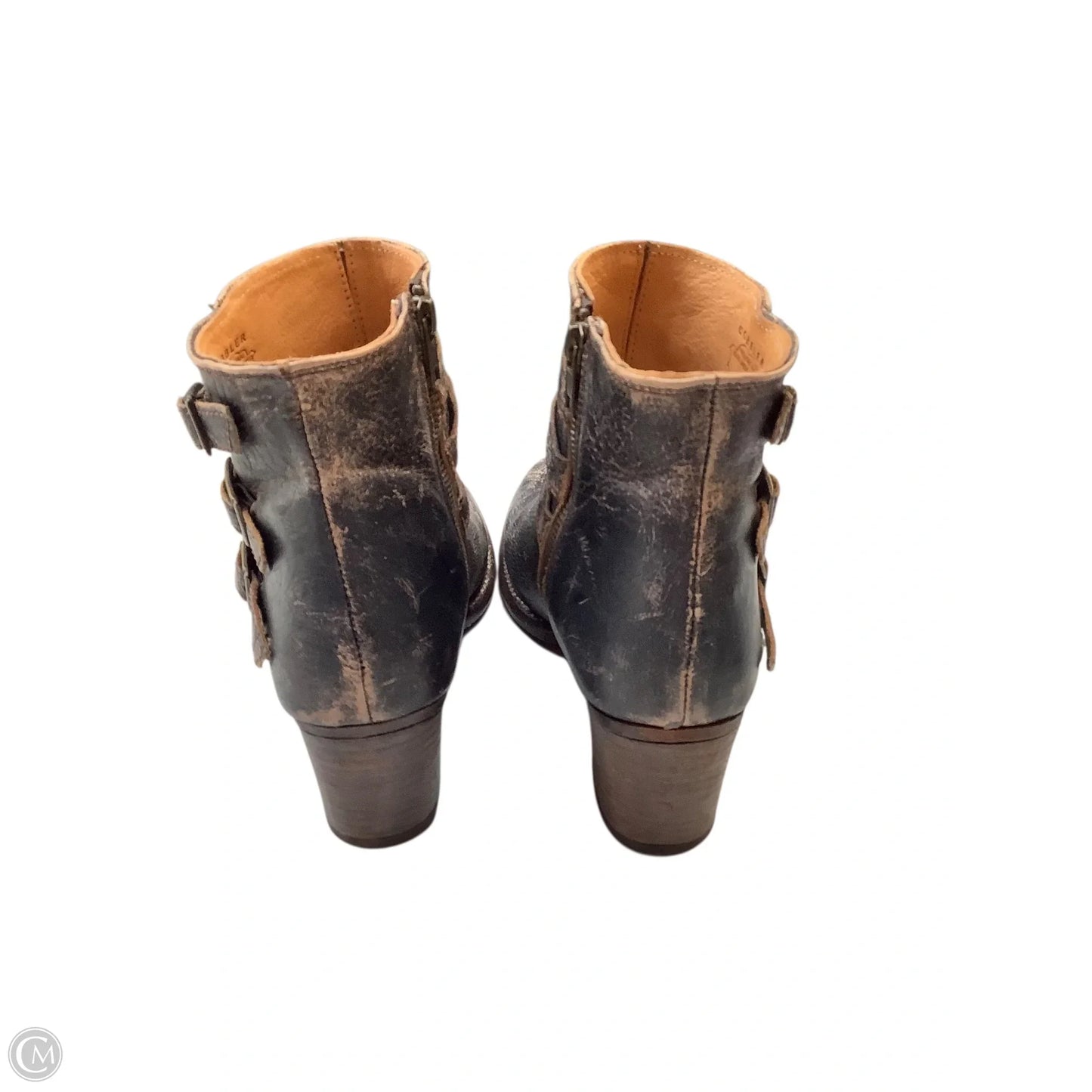 Boots Ankle Heels By Bed Stu In Black, Size: 10