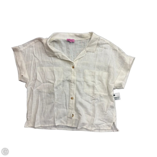 Top Short Sleeve By Mi Ami In White, Size: S