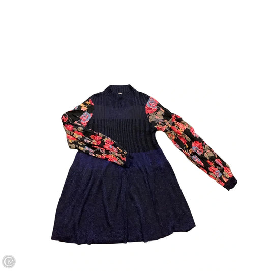 Dress Party Short By Free People In Black & Blue, Size: M