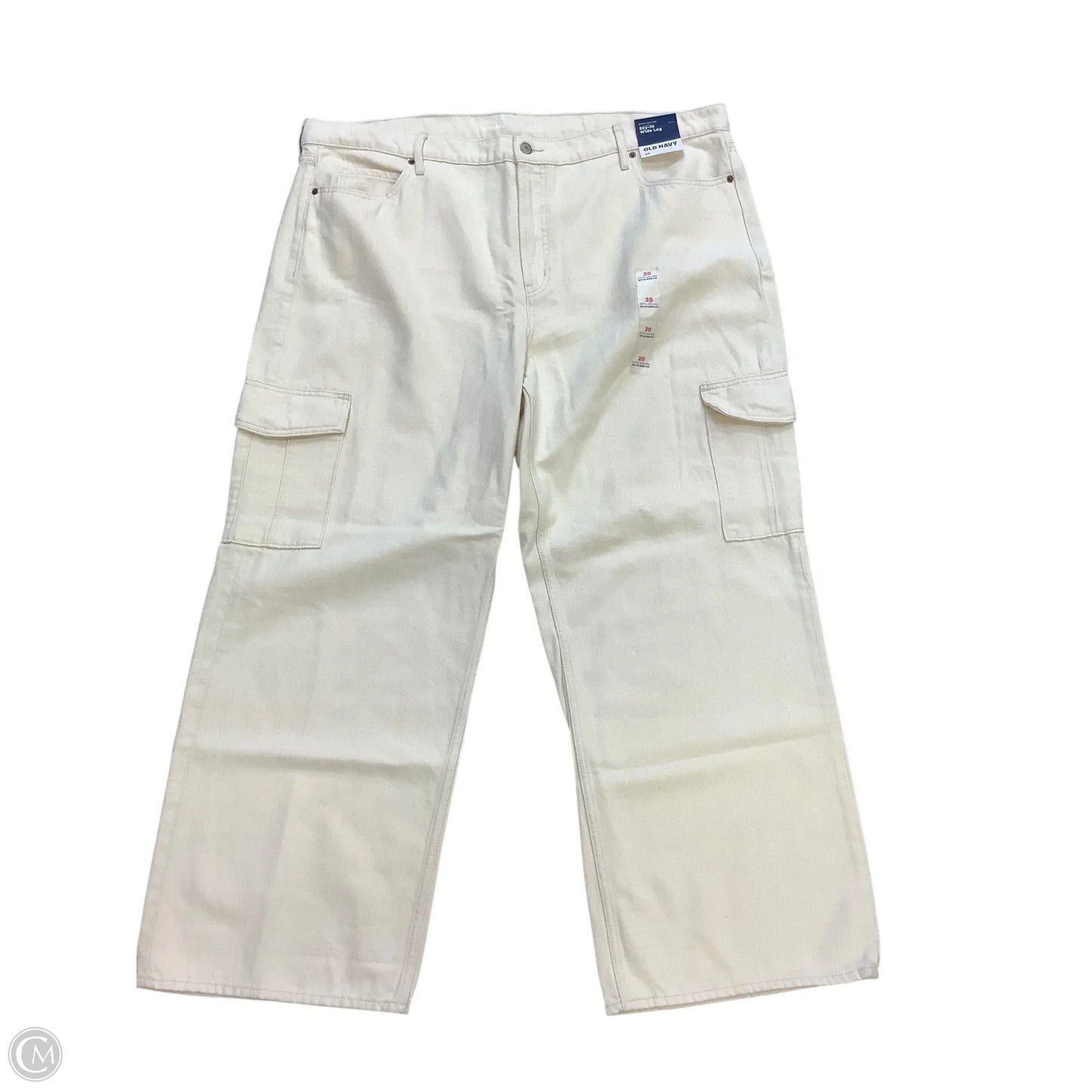 Jeans Wide Leg By Old Navy In Cream Denim, Size: 20