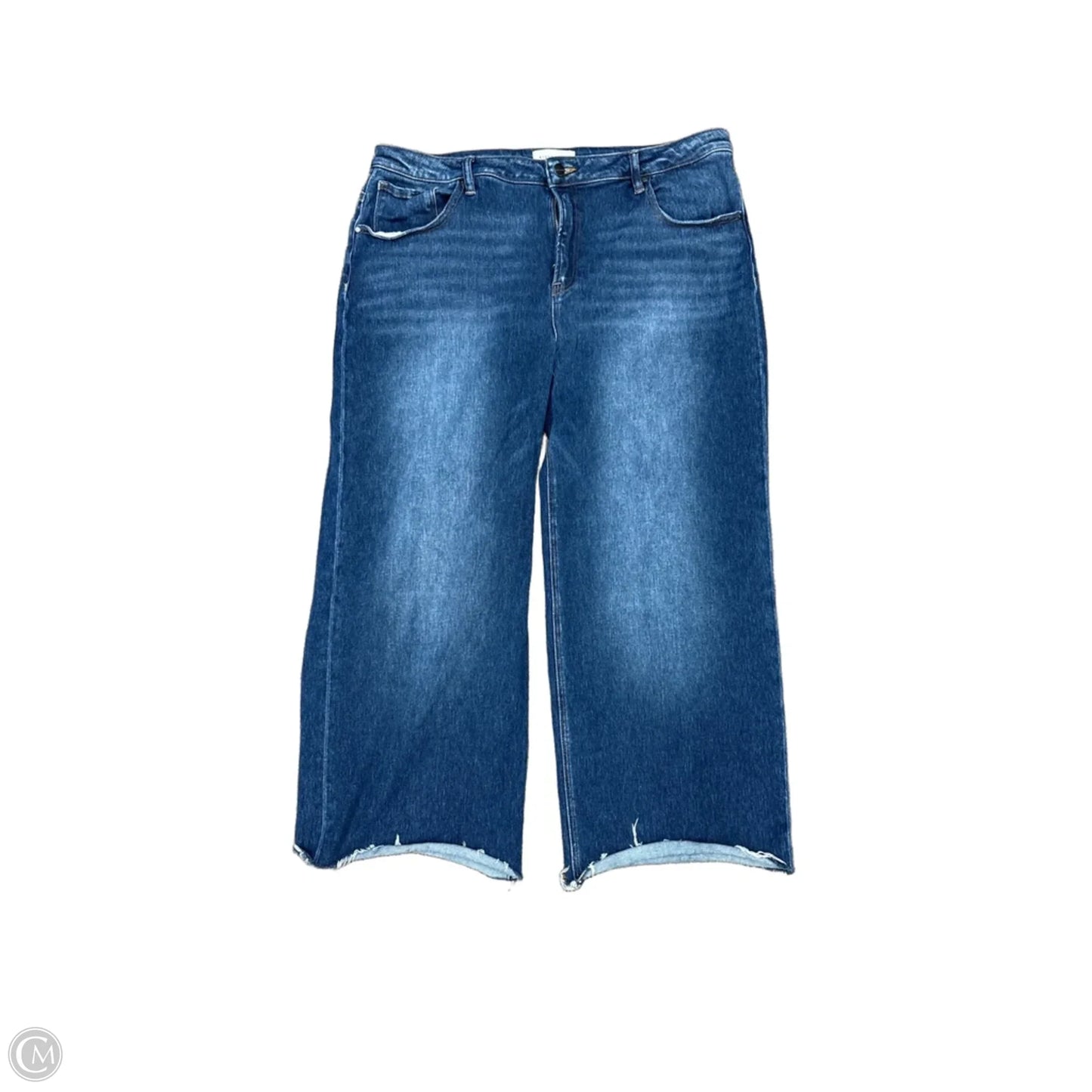 Jeans Wide Leg By Risen In Blue, Size: 2x
