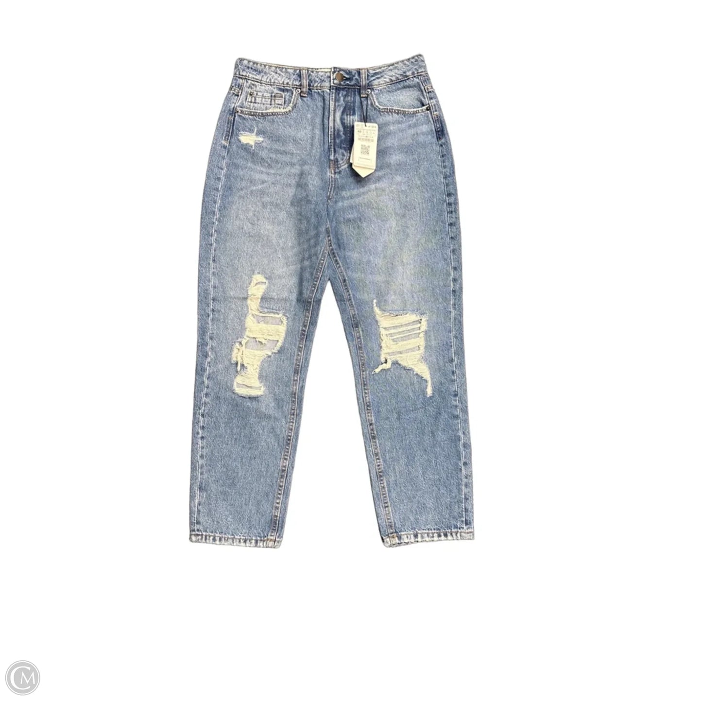 Jeans Wide Leg By Stradivarius In Blue, Size: 8