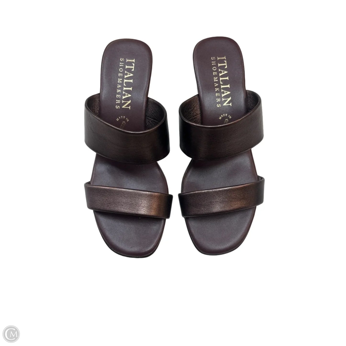 Sandals Heels Kitten By Italian Shoemakers In Brown, Size: 7