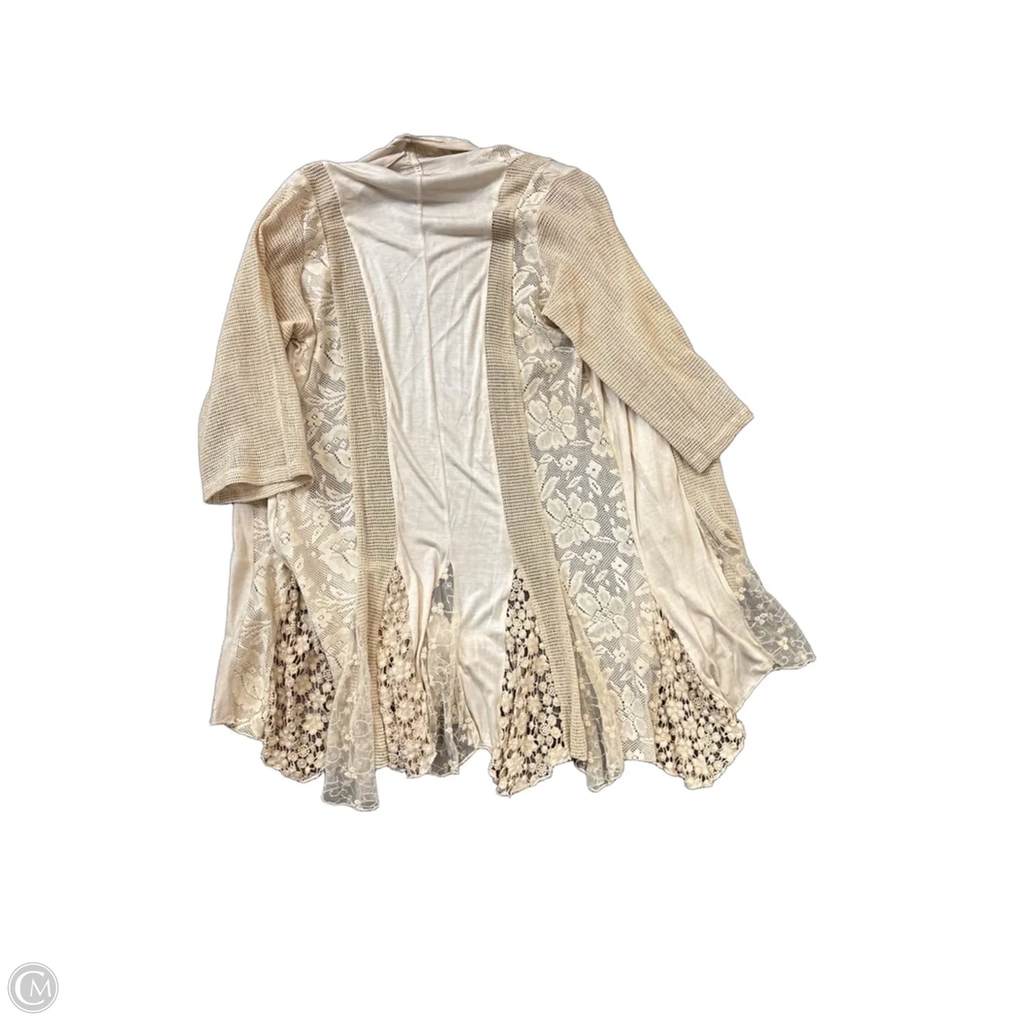Cardigan By Clothes Mentor In Cream, Size: M