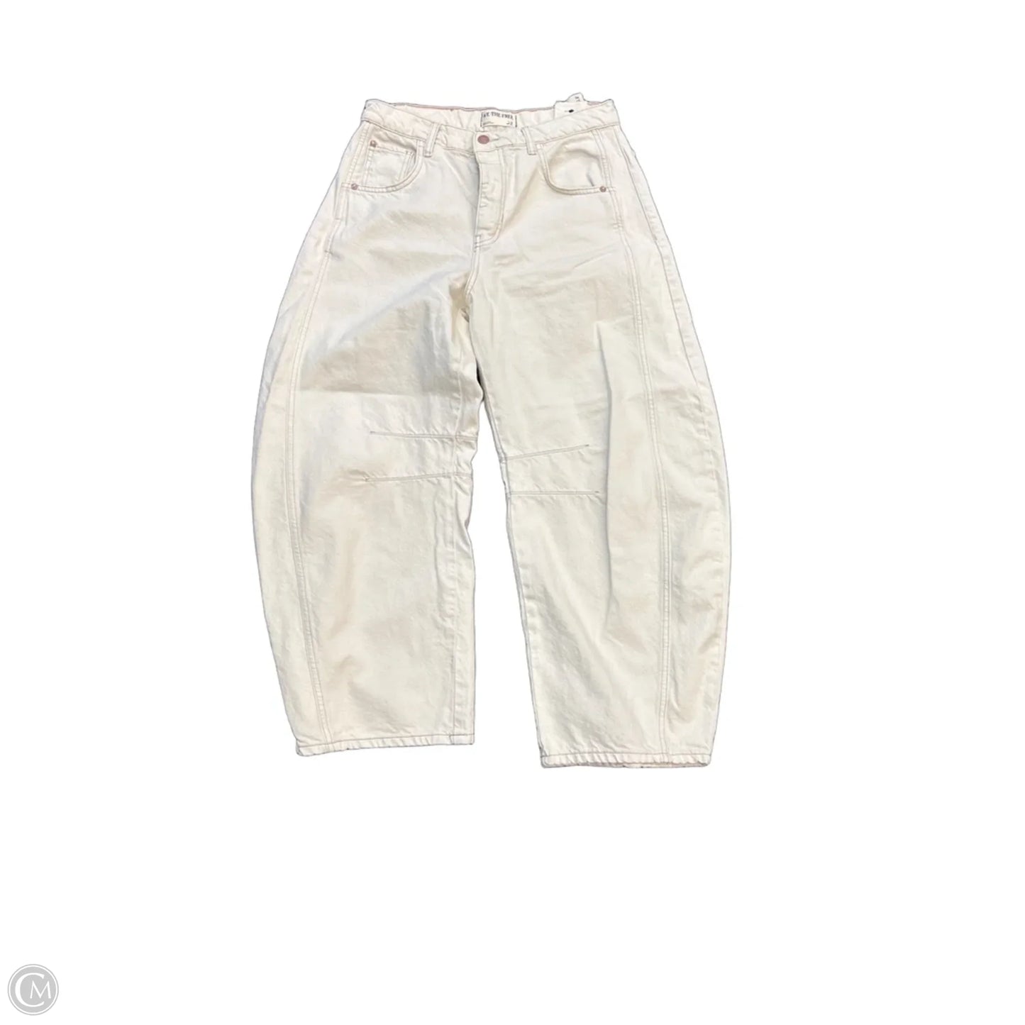 Jeans Wide Leg By We The Free In Cream, Size: 6