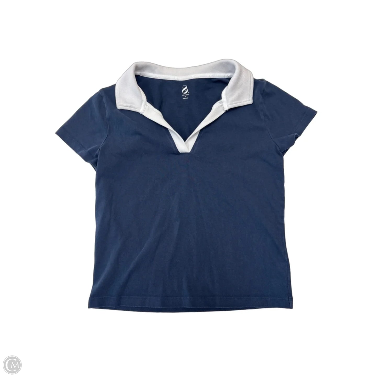 Top Short Sleeve By Lou And Grey In Blue & White, Size: Xs