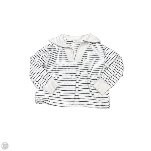 Athletic Sweatshirt Collar By Free Assembly In Black & White, Size: Xl